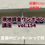 壁面塗装にブツブツがある理由は何？ ～ 現地調査ワンポイント講座 No.154